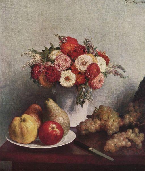 Henri Fantin-Latour Still Life with Flowers Sweden oil painting art